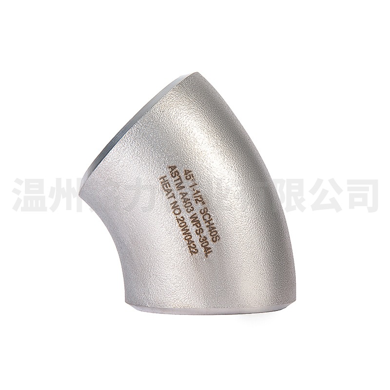 45度不(bu)鏽鋼彎頭(tou)
